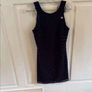 Lilly Pulitzer Elegant Navy Lace Dress